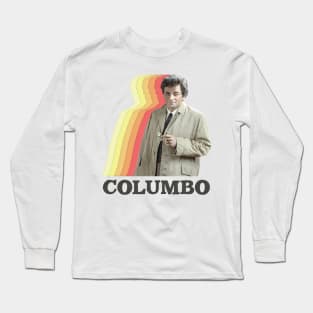 Columbo / Vintage Faded Style Retro TV Fan Design Long Sleeve T-Shirt